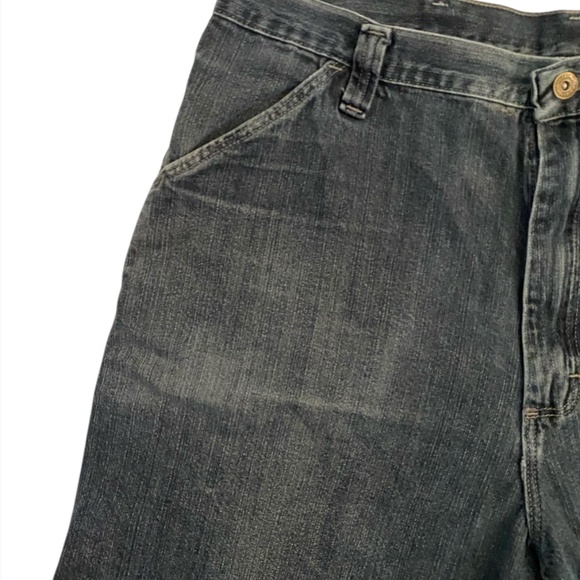 Wrangler Shorts Dark blue Jorts Carpenter Cargo Pockets Baggy Y2k Size 38 - Picture 8 of 9